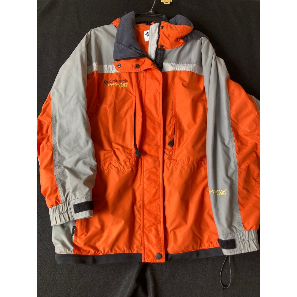 Columbia Challenge Series Interchange Jacket‎ Womens XL Orange Grey Ski Shell